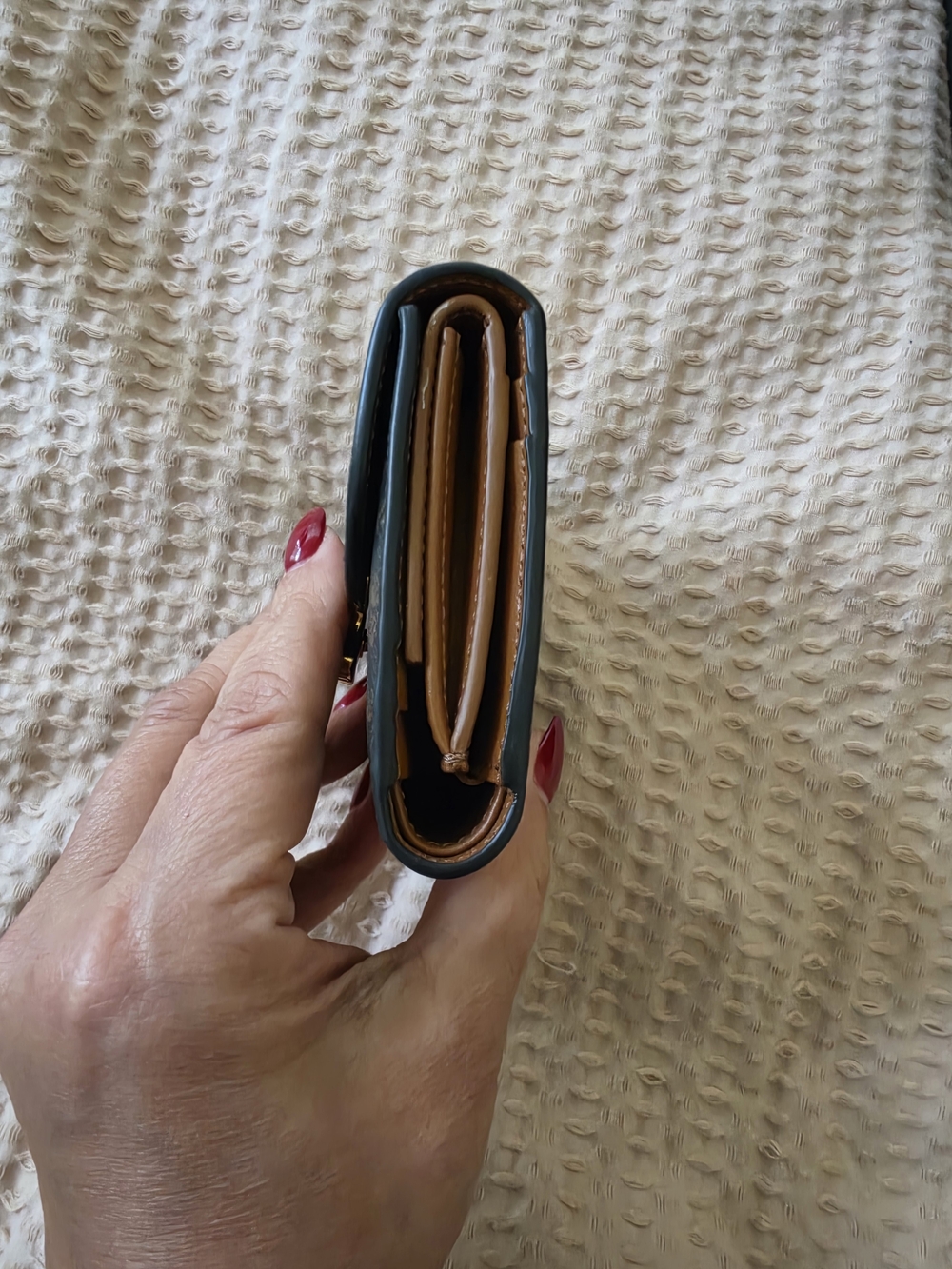 Celine Brown Monogram Wallet with Gold Triomphe Clasp - Picture 10 of 12